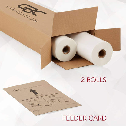GBC Thermal Laminating Film, Rolls, NAP I, 1 Inch Poly-In Core, 1.5 Mil, 25" x 500', 2 Pack (3000004)