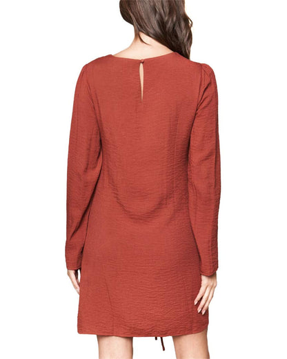 Sugar Lips Fire Island Long Sleeve Ruched Dress Vestido Salida Casual de Noche Mujer