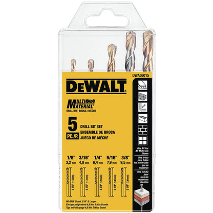 DEWALT DWA56015 Juego de Brocas Multimaterial 5 piezas