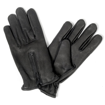 Hot Leathers - Guantes de Piel con Forro Polar (tamaño Mediano), Color Negro