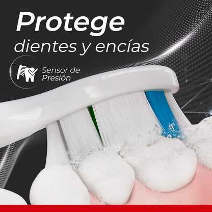 Philips Colgate Cepillo Dental Eléctrico SonicPro 50 Dientes Más Blancos | Limpia, Blanquea y Cuida Encías para una Buena Higiene Bucal, Remueve hasta 600% Más Placa