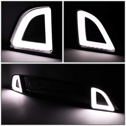 DNA Motoring Rejilla Frontal LED para Ford Mustang GT Auto 2013-2014 Negro