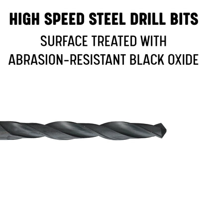 Drill America - Broca de extensión de aviones de acero de alta velocidad DWDA/CX121/2 1/2" x 12", serie DWDA/C