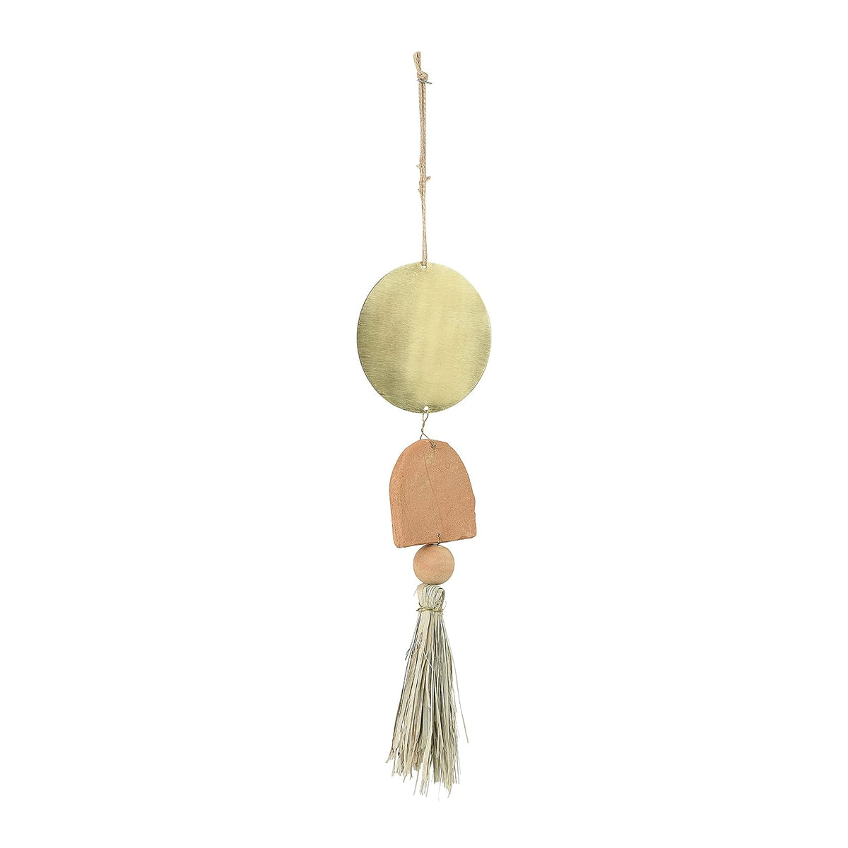Main + Mesa Terracota y Metal Boho Inspirado en la Pared Decoración Grande, Terracota y Metal, Pequeño