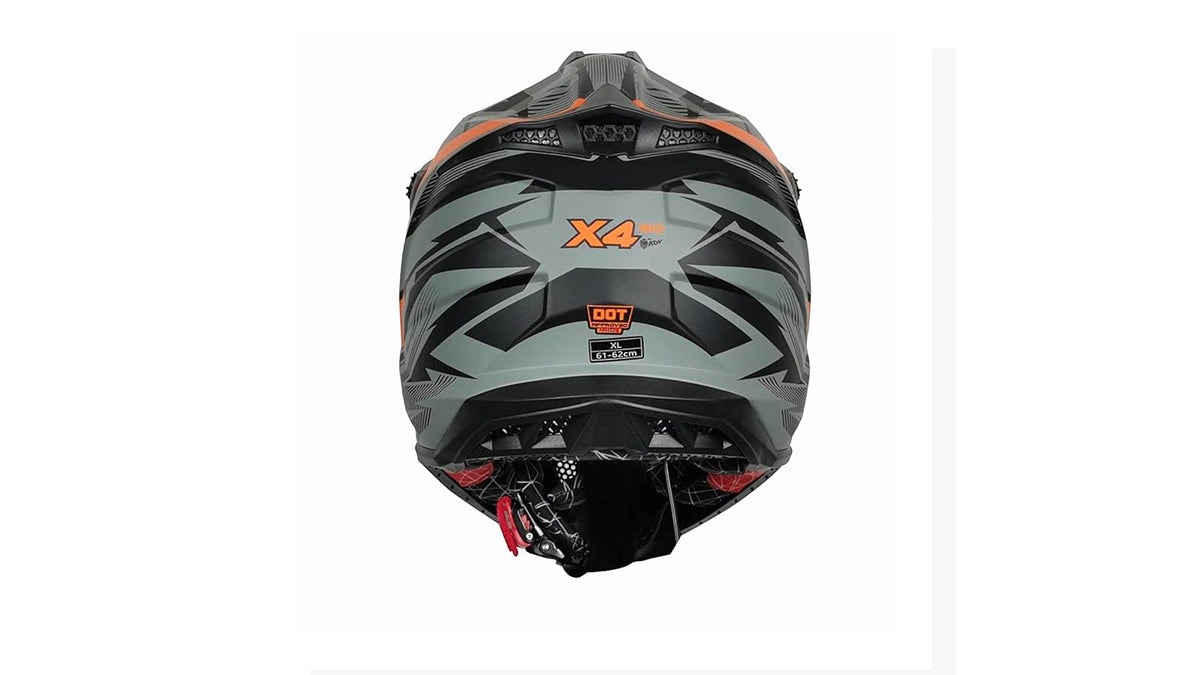 KOV Casco X4 GO Cross Naranja Off-Road para Motocross Dot
