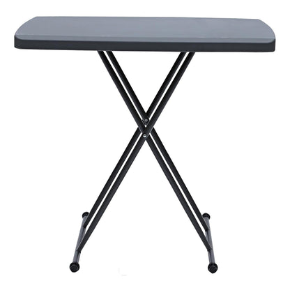 Iceberg IndestrucTable TOO Serie 1200, mesa plegable personal, interior/exterior, grado comercial, carbón, 20 pulgadas de ancho x 30 pulgadas de pulgadas