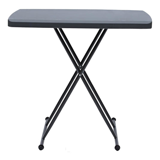 Iceberg IndestrucTable TOO Serie 1200, mesa plegable personal, interior/exterior, grado comercial, carbón, 20 pulgadas de ancho x 30 pulgadas de pulgadas