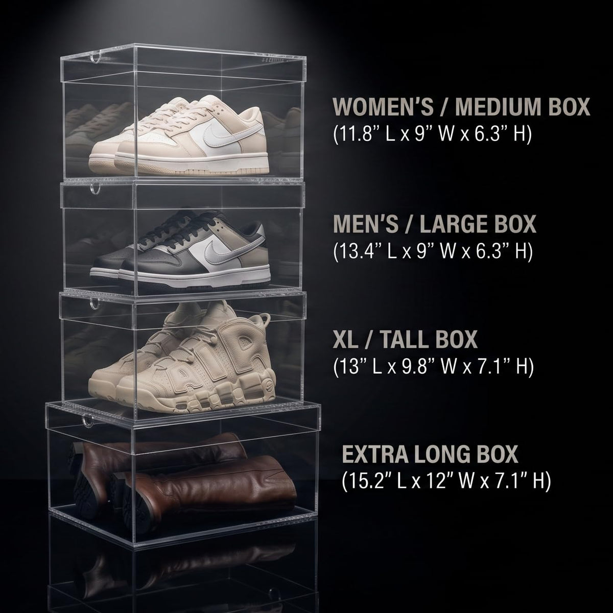 OnDisplay - Caja para Zapatos, acrílico, tamaño Grande