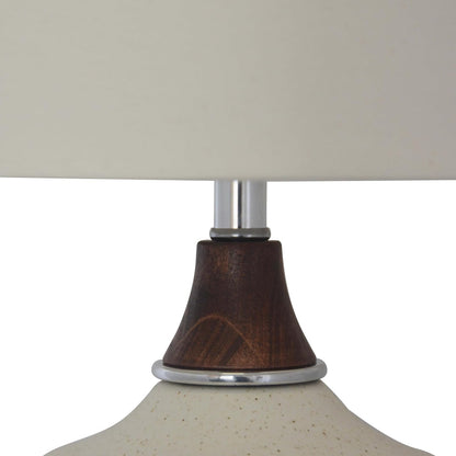 Luzerna CM-0304 Lámpara De Mesa Arnio, Color Hueso Jaspeado Mate, 1 Unidad
