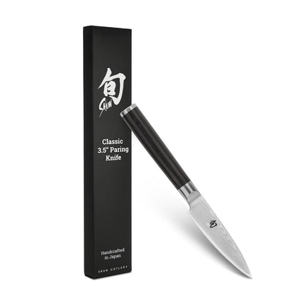 Shun cuchillo de pelar clásico de 3.5 pulgadas; tamaño pequeño para un control completo y maniobras precisas; ideal para pelar y poner frutas y verduras; cuchillo versátil de alta calidad, perfecto para cualquier cocina