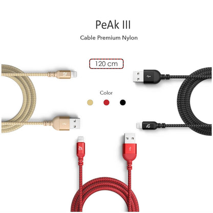 Adam Elements PeAk III 120B USB-A to Lightning Cable 1.2m - Red