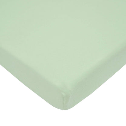 American Baby Company Sábana Ajustable de Algodón para Mini Cuna - verde - Paquete de 1