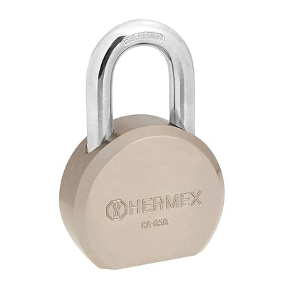 Hermex CA-65Q, Candado redondo, 65mm, gancho corto, llave de puntos, blíster