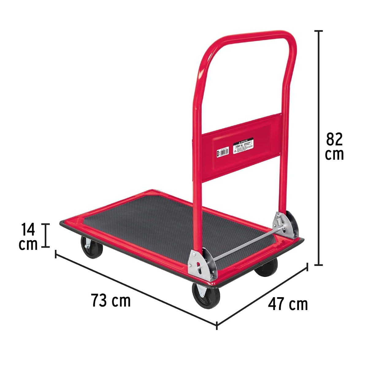 Fiero DIA-150P, Carro de Carga Plegable Tipo Plataforma, 150 kg