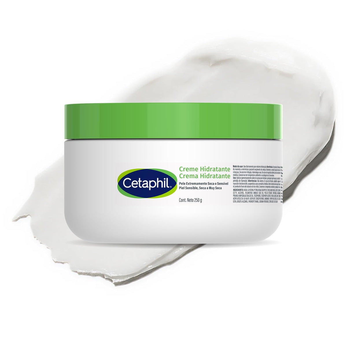 Cetaphil Crema Hidratante Corporal, 453 g - 250 g (Paquete de 1)