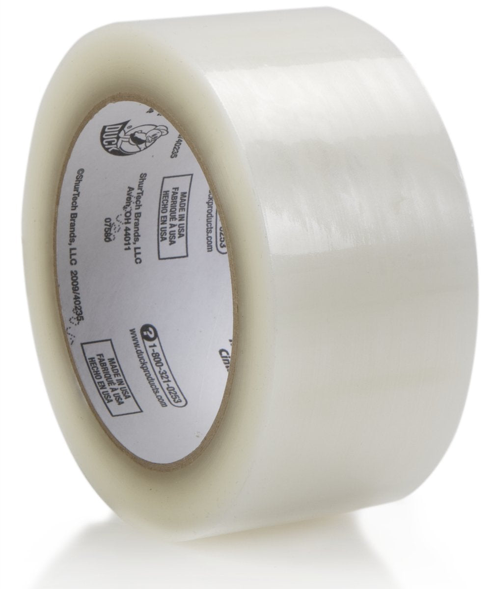 Pato marca estándar Grade cinta de embalar, Paquete de 4, Clear/Standard