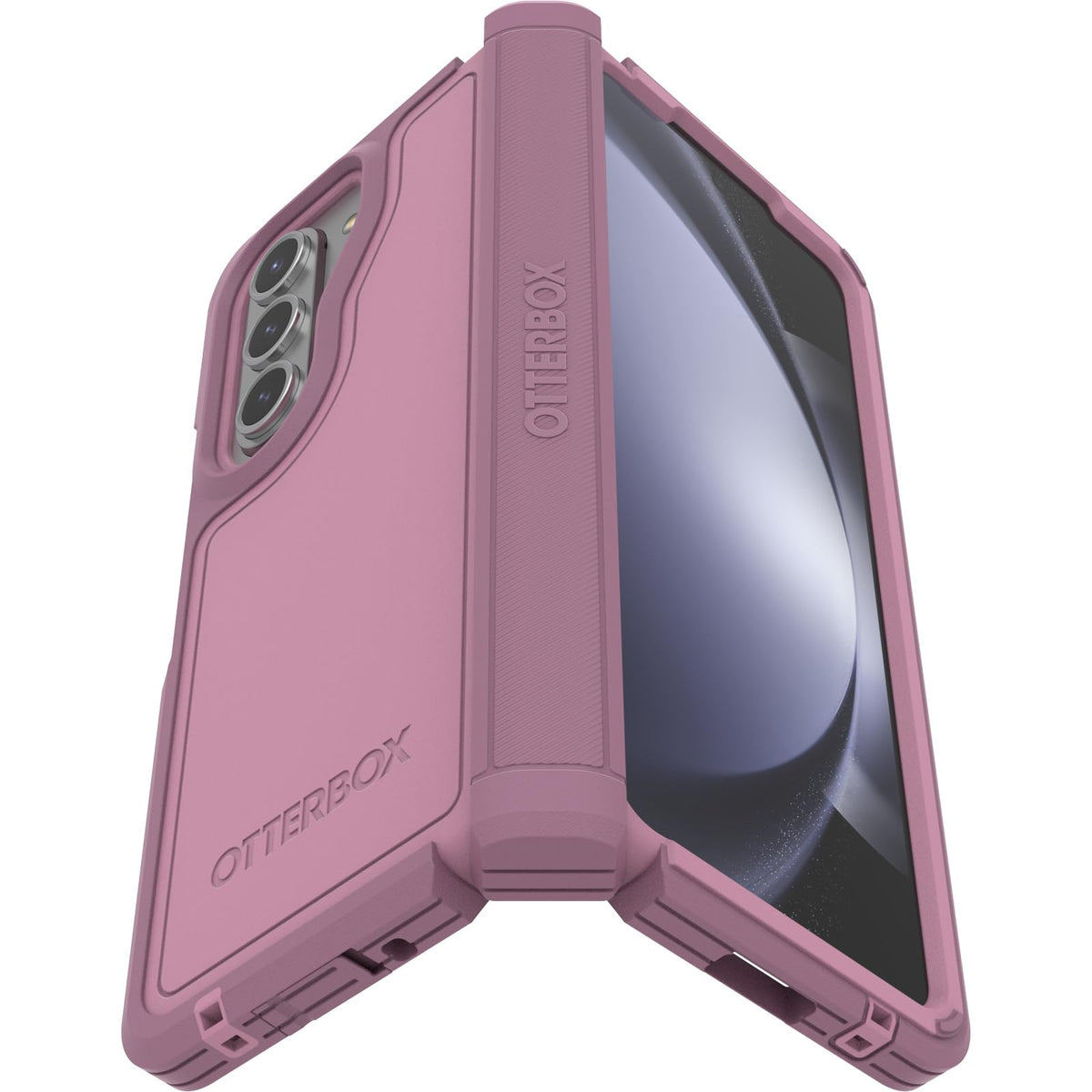 OtterBox - Funda para Galaxy Z Fold5 Defender Series XT - Mulberry Muse (púrpura), sin visualización, Resistente protección de bisagra, Accesorio de cordón, Compatible con PowerShare y Carga