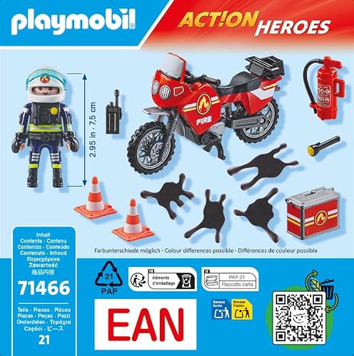 Playmobil 71466 Moto de Bomberos