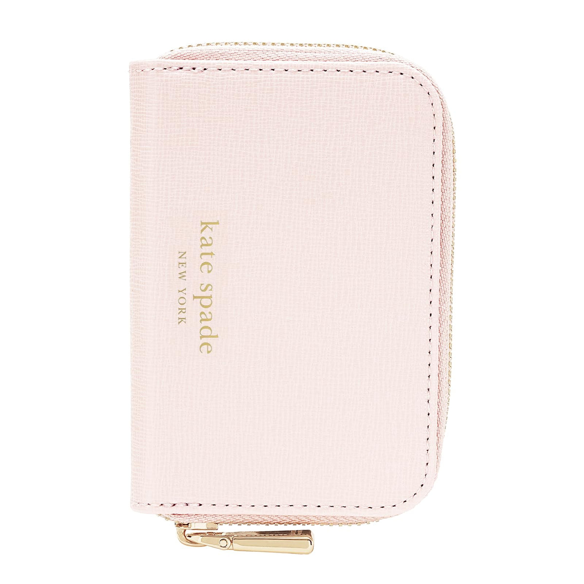 Kate Spade New York Devin - Tarjetero magnético con cierre, color rosa gis | Elegante portafolios para teléfono – Compatible con teléfonos y fundas MagSafe – portafolios MagSafe desmontable para iPhone