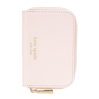 Kate Spade New York Devin - Tarjetero magnético con cierre, color rosa gis | Elegante portafolios para teléfono – Compatible con teléfonos y fundas MagSafe – portafolios MagSafe desmontable para iPhone