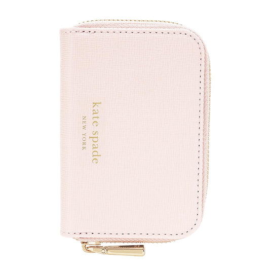Kate Spade New York Devin - Tarjetero magnético con cierre, color rosa gis | Elegante portafolios para teléfono – Compatible con teléfonos y fundas MagSafe – portafolios MagSafe desmontable para iPhone