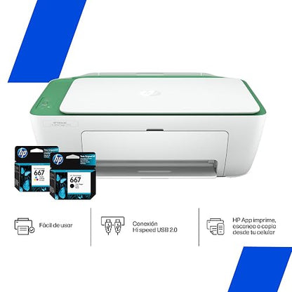 HP Impresora Multifuncional DeskJet Ink Advantage 2375, Color, Impresión, Copiado, Escaneado, Conexión USB (7WQ01A)