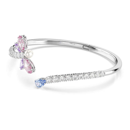 Swarovski x Ariana Grande - Pulsera oficial con motivo de libélula, cristales multicolores de corte mixto, acabado rodio, parte de la colección Ariana Libélula