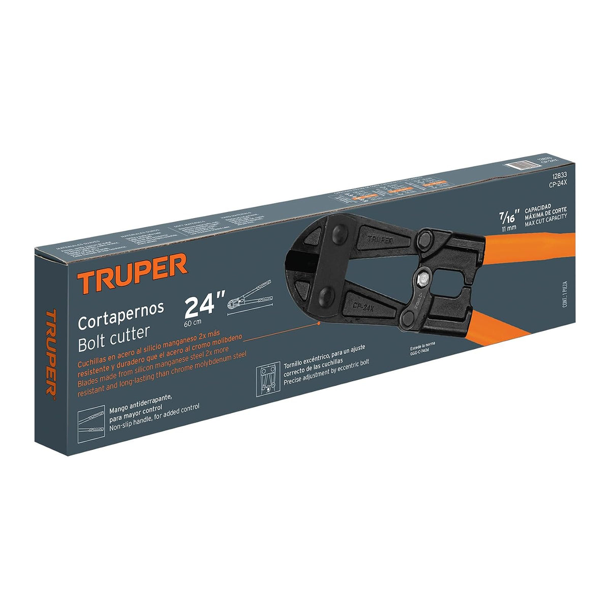 Truper CP-24X, Cortaperno 24", cuchilla fabricada en acero al silicio