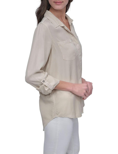DKNY - Manga Larga para Mujer, Casual, Suave, cómoda