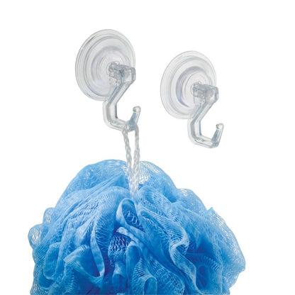 InterDesign Power Lock Suction Hook, Clear, 2-Pack