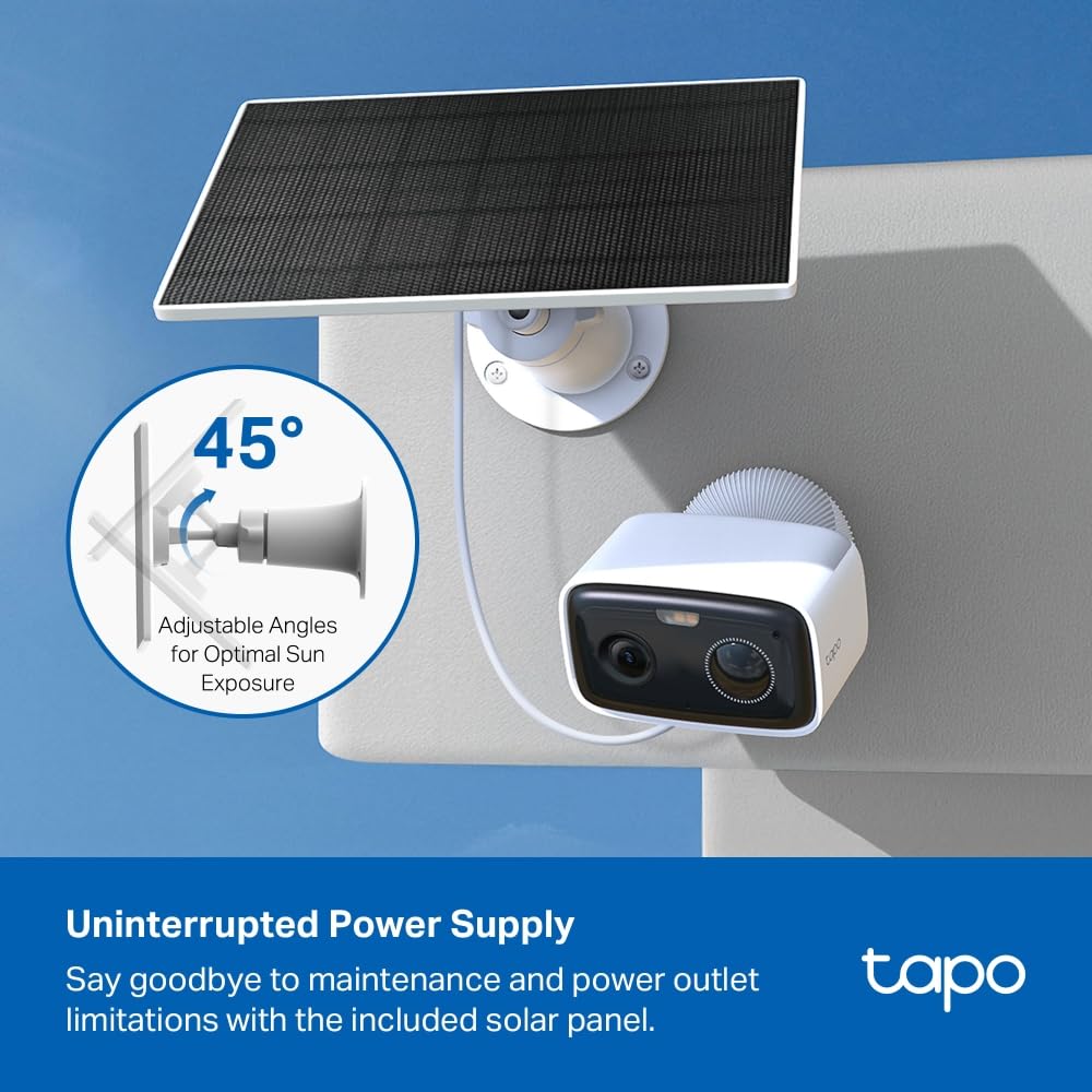 TP-Link Tapo Kit TC80 | Kit de cámara de Seguridad Tapo con energía Solar.