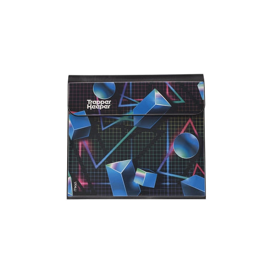 Mead Trapper Keeper - Carpeta de 1" con 2 Folders y Cierre de Velcro. Diseño Shapes. 260038CQ1-ECM