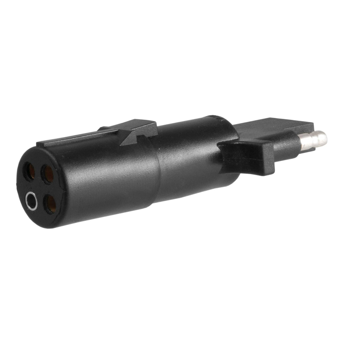 CURT Adaptador de Cableado Redondo 4 Pines para Remolque 4 Vías 58414, Negro