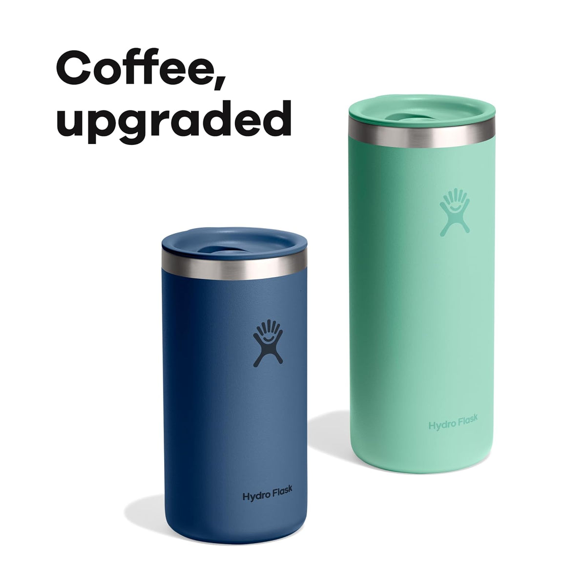 Hydro Flask - Taza de café de viaje, acero inoxidable aislado, antiderrames, a prueba de fugas, 16 onzas, color verde sirena