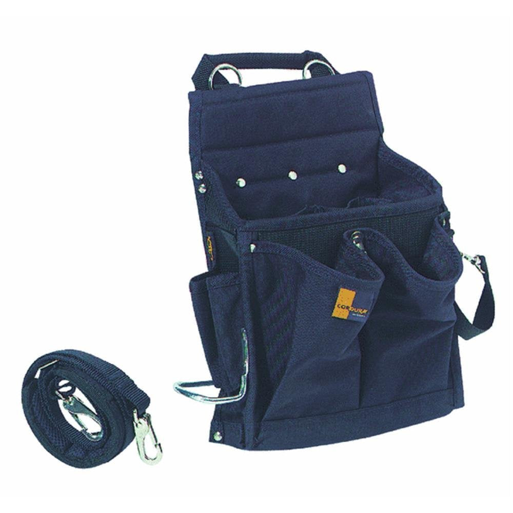 Custom Leathercraft Bolsa para herramientas de electricista con correa acolchada - 20 POCKET