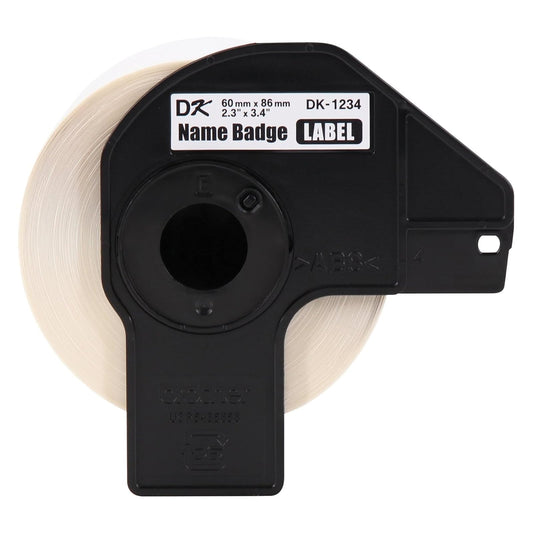 Brother DK-12343PK - Etiquetas de papel troqueladas, 60 mm x 86 mm, 260 etiquetas por rollo, (3) rollos por caja