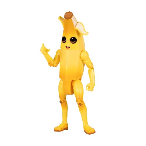 Jazwares Fortnite Legendary Peely - Figura articulada de 6 Pulgadas con Herramienta de Cosecha, Brillo Trasero y código para artículo Virtual Adicional