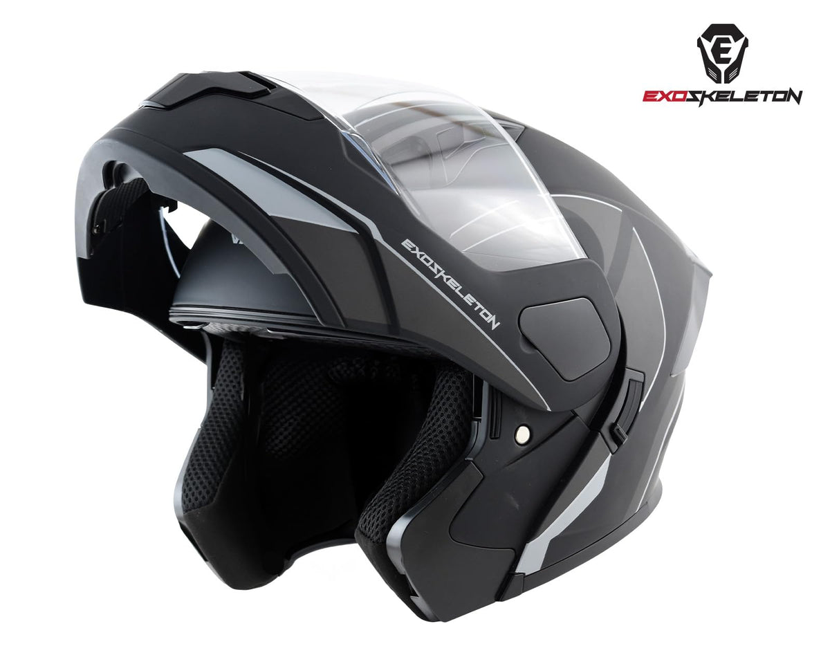 Exoskeleton Casco para Motocicleta GCT 180 Abatible XL