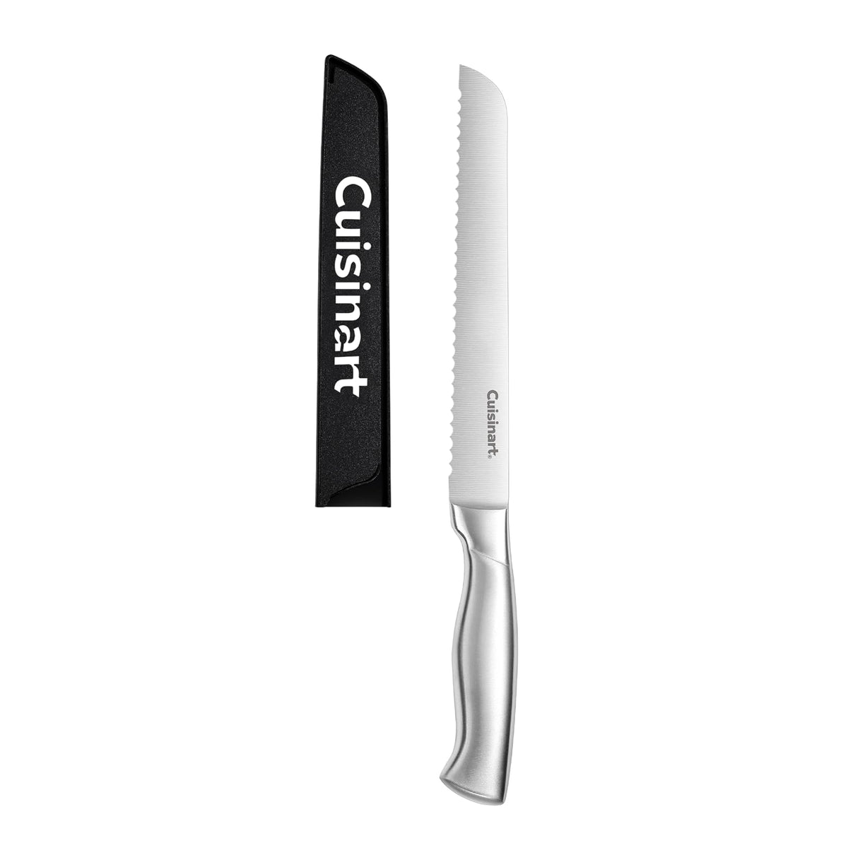 Cuisinart - Cuchillo para pan de acero inoxidable de 8 pulgadas con protector de hoja