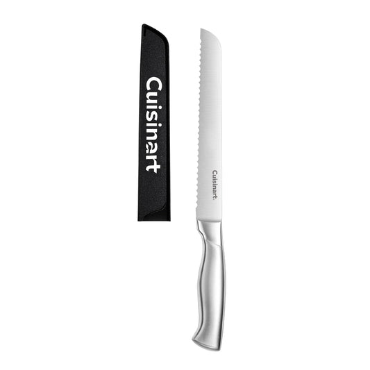 Cuisinart - Cuchillo para pan de acero inoxidable de 8 pulgadas con protector de hoja
