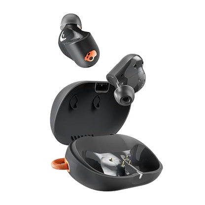 Skullcandy Sesh ANC Active Noise Cancelling Wireless Earbuds - Black/Orange | Bluetooth Headphones, Noise Cancellation, Customizable Sound, 48 Hours Battery, Stable Fit, Sweat and Waterproof, Microphone