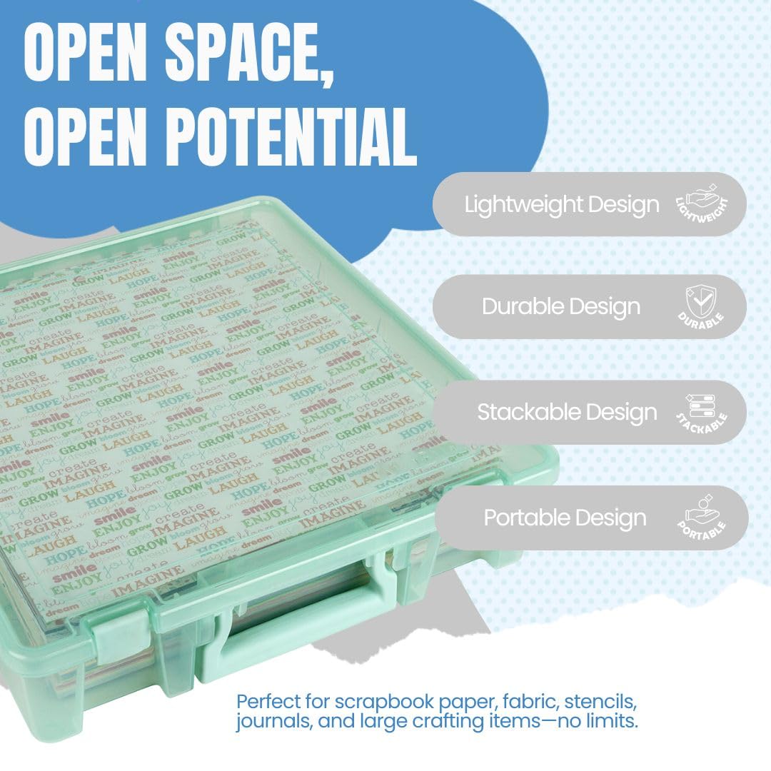 ArtBin 6955AB Super Satchel Caja de 1 Compartimento, Núcleo Abierto, Mint, 1 Paquete, 1