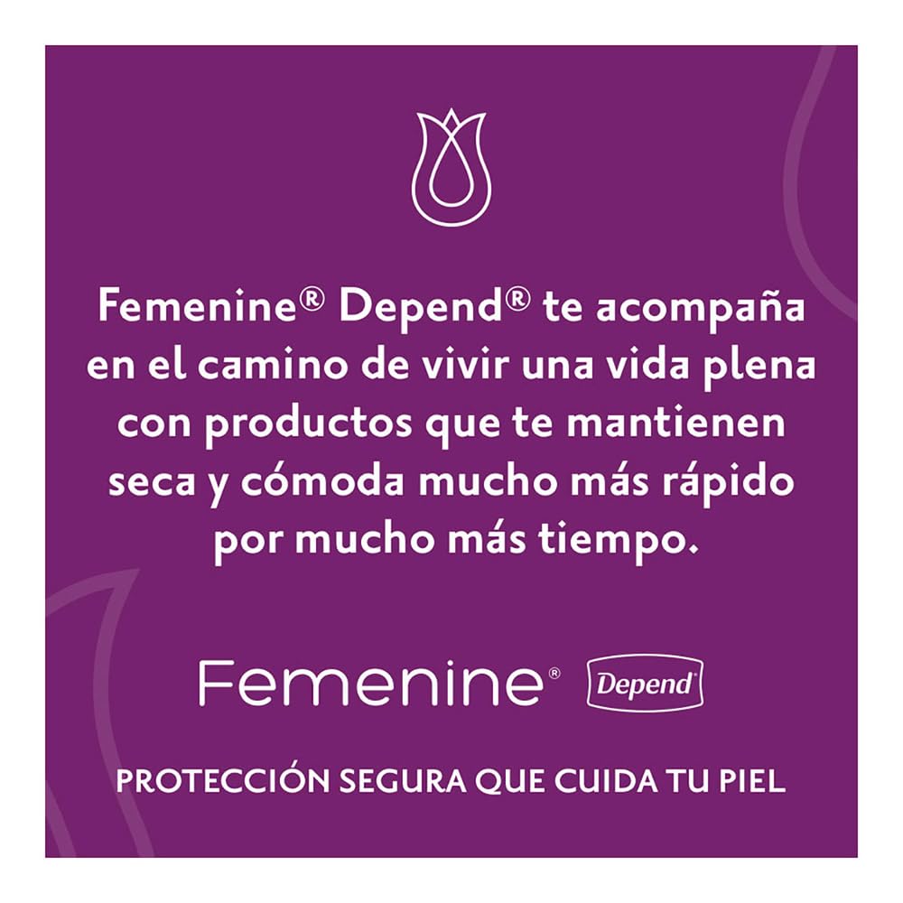 Depend Femenine Pantiprotector para Incontinencia. 400 Piezas. Ideal para goteo ligero. Absorción dual: absorbe orina y flujo menstrual. Cubierta interna adicionada con óxido de cobre, zinc y plata.