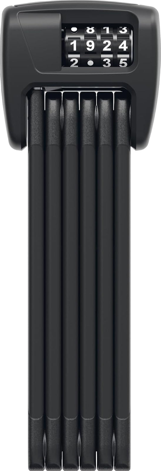 ABUS Bordo 6000C Candado plegable con LED y soporte para candado SH - candado plegable para con código numérico iluminado - nivel de seguridad 10 - longitud 90 cm