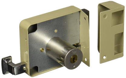Lock 15CS Cerradura de sobreponer función instala fácil, izquierda, llave de puntos, blíster