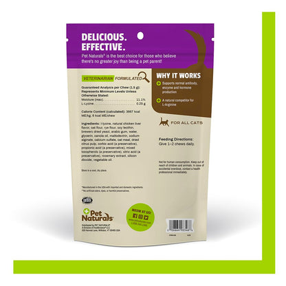 Pet Naturals of Vermont L-Lysine Fun-Shaped Chews for Cats