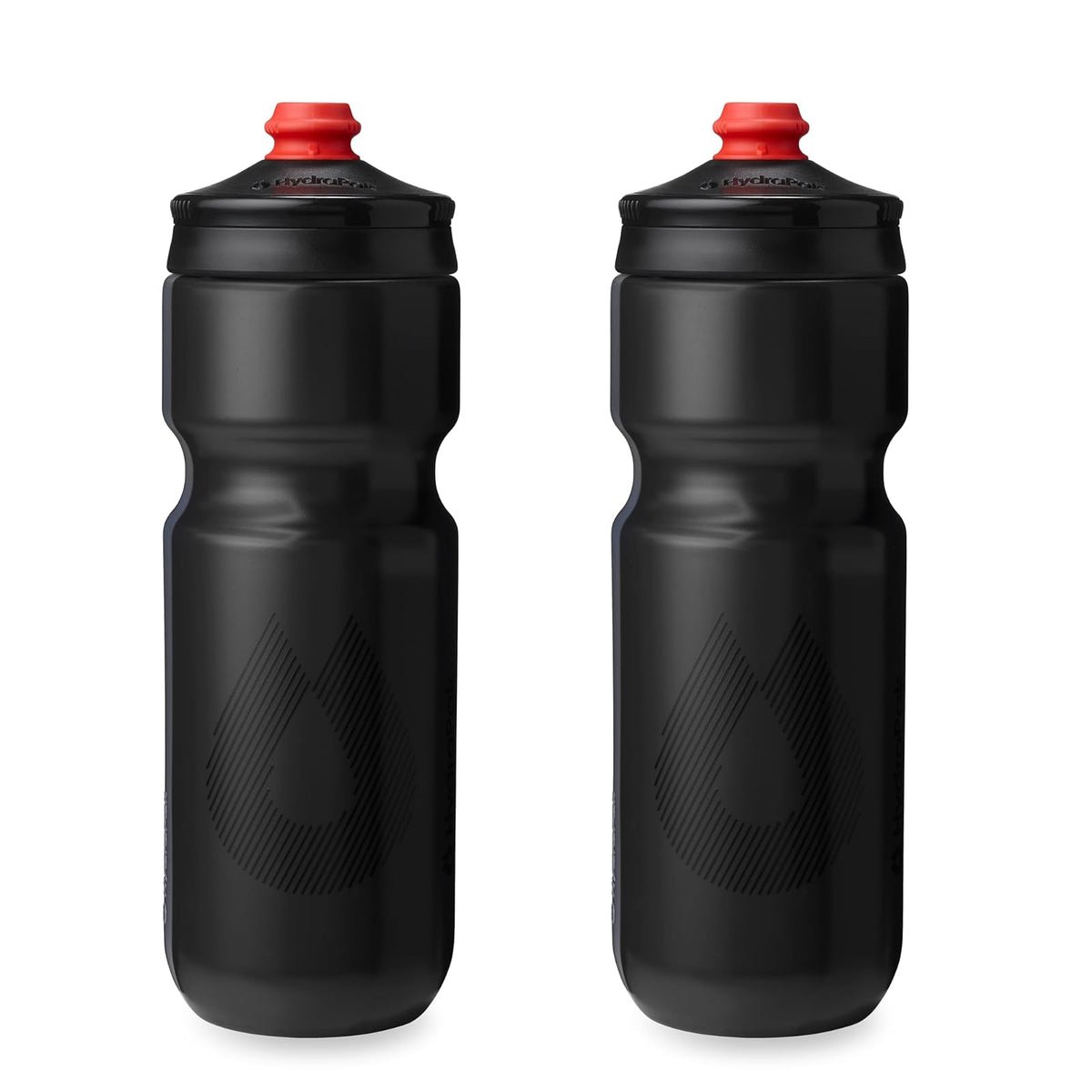 HydraPak Breakaway Surge Botella para Bicicleta Paquete de 2 - Carbón vegetal - 25oz - 740ml