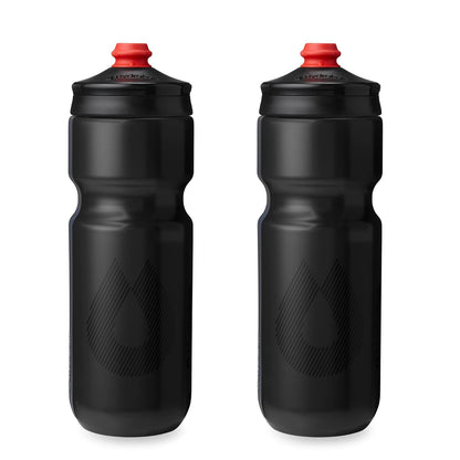 HydraPak Breakaway Surge Botella para Bicicleta Paquete de 2 - Carbón vegetal - 25oz - 740ml