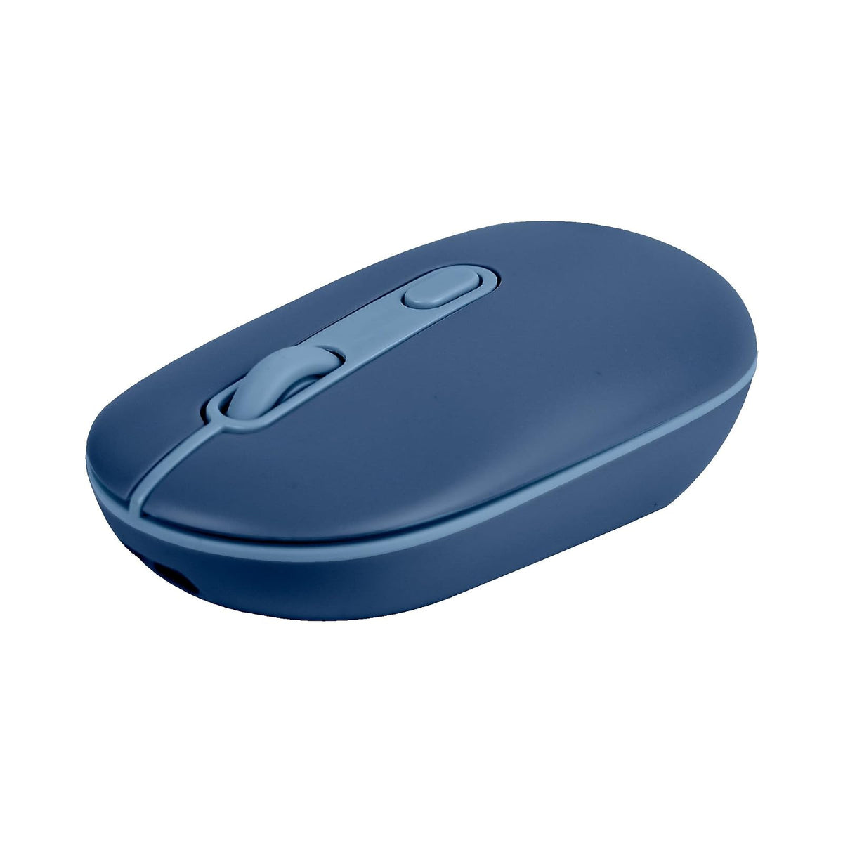 PERFECTCHOICE Mouse Recargable 2.4GHz Bluetooth Clic Silencioso Colori (Azul)