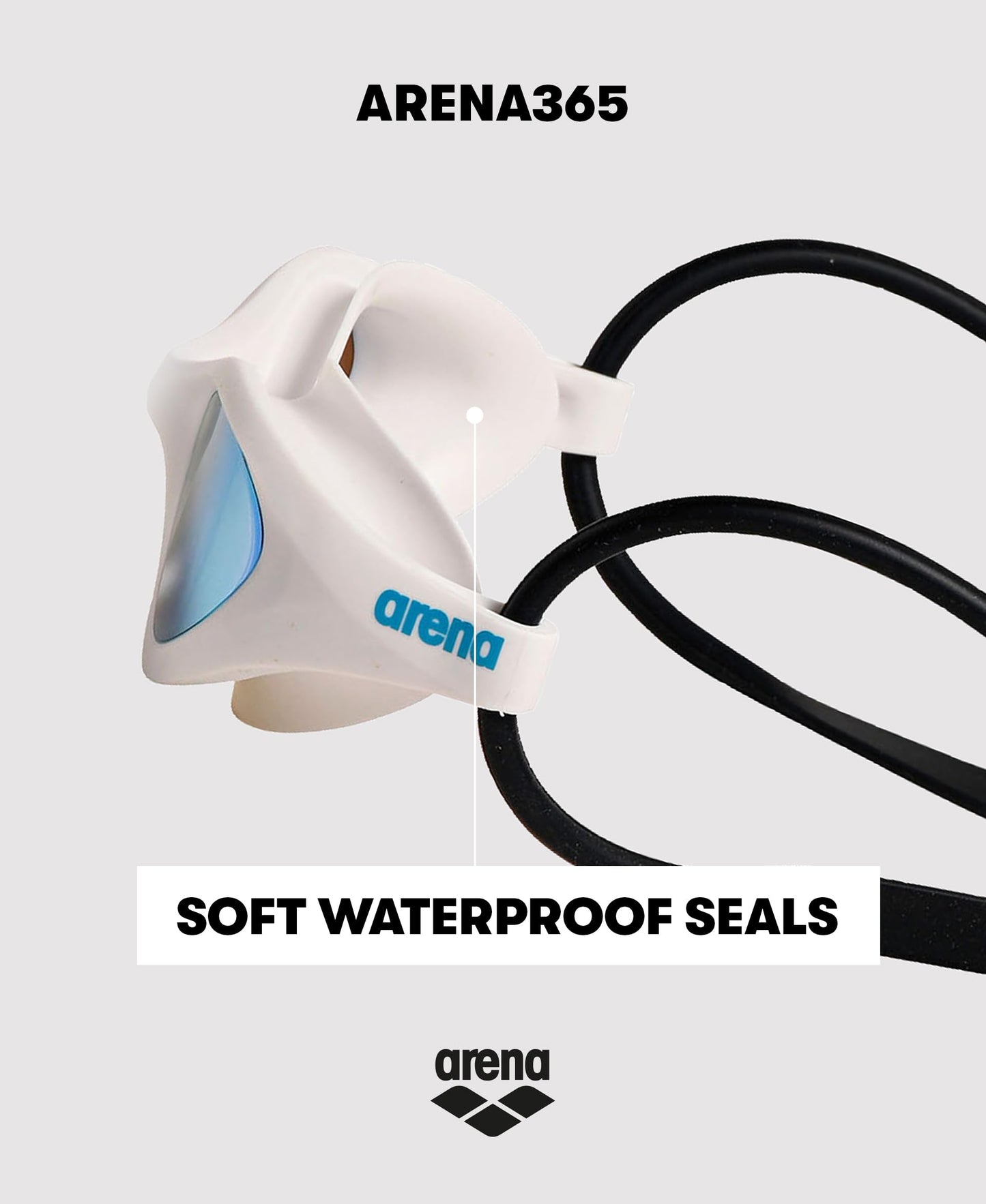 ARENA - anteojos de natación unisex 365 para nadadores de fitness, cómodas y antivaho, diseño hermético, sin espejo, para nadar, hombres y mujeres, transparente/gris azul/transparente